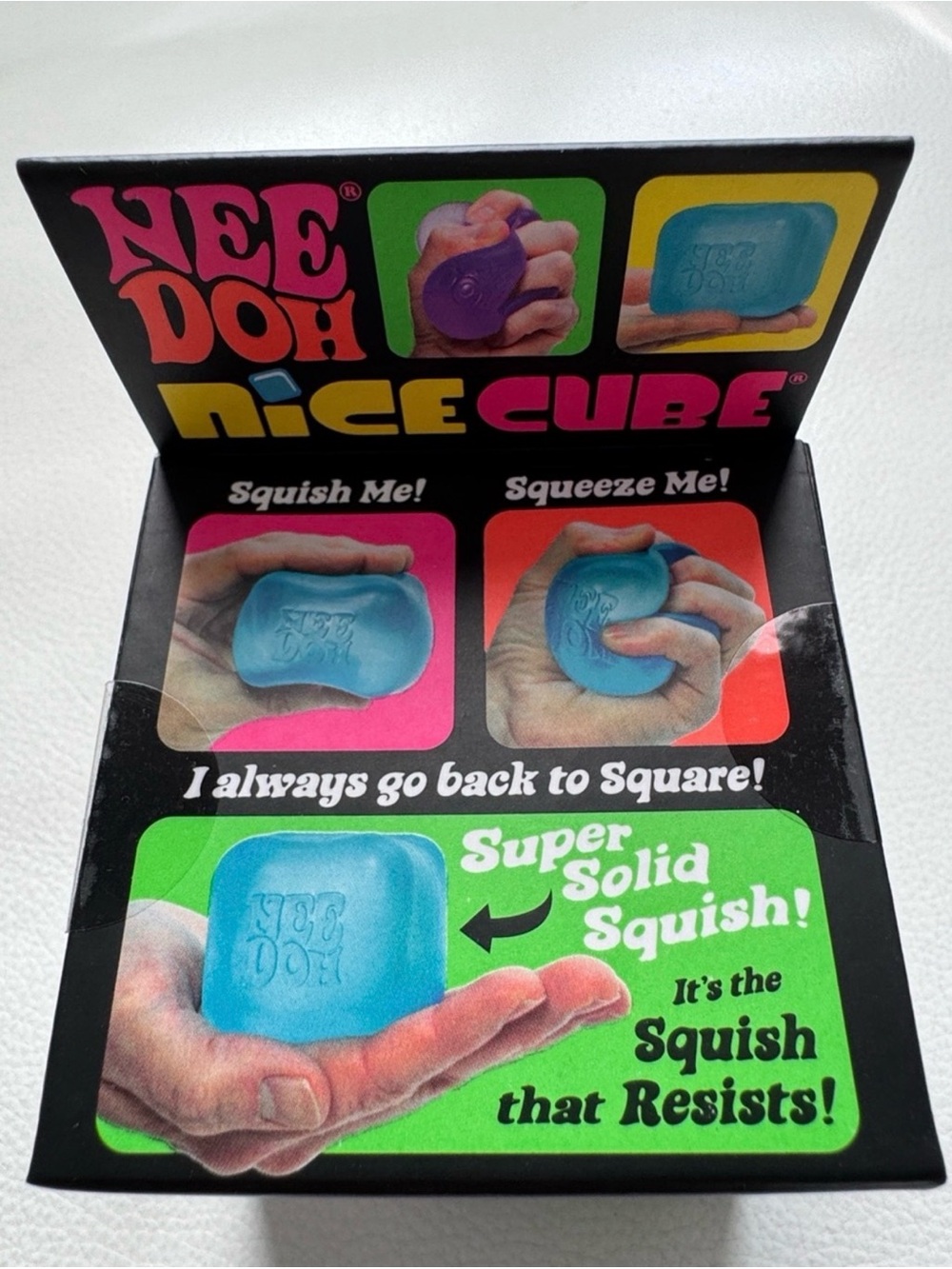 NeeDoh Nice Cube Blue Squishy Fidget Toy TikTok Viral NEW SHIPS TODAY! - Picture 3 of 4